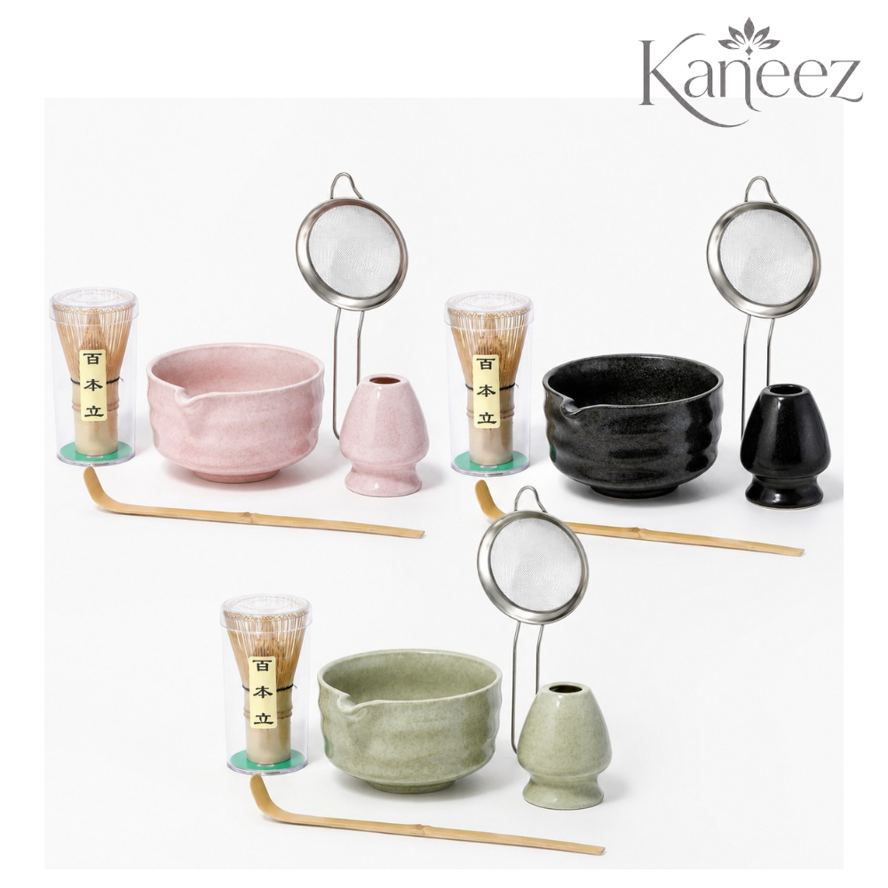 Kaneez 5-Piece Matcha Whisk Set | Japanese Matcha Tea Ceremony Kit